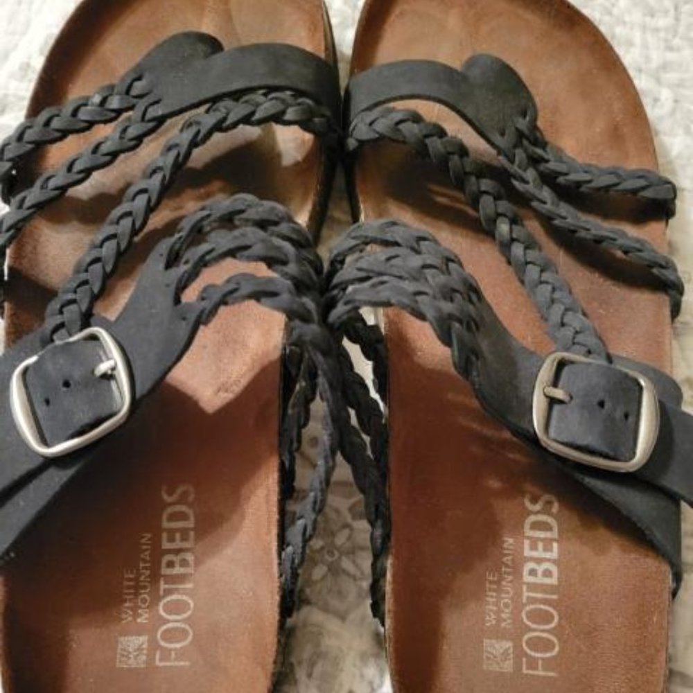 White Mountain "Hayleigh" footbed sandals NIB sz9